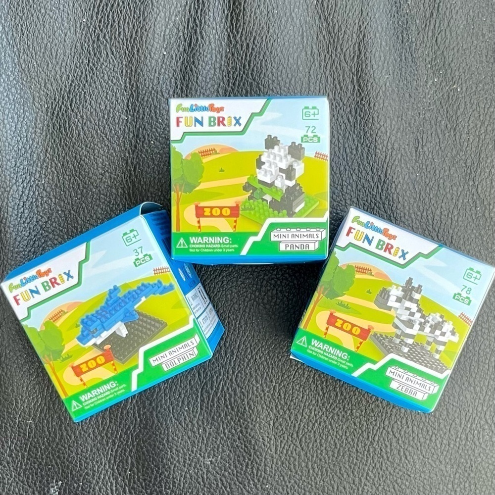 Fun Brix 3 Mini Brick Zoo Animals